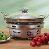 Stainless steel honeycomb skillet 1pc 25.5cm/10inch home cooking picnic pot with handle lyp013
