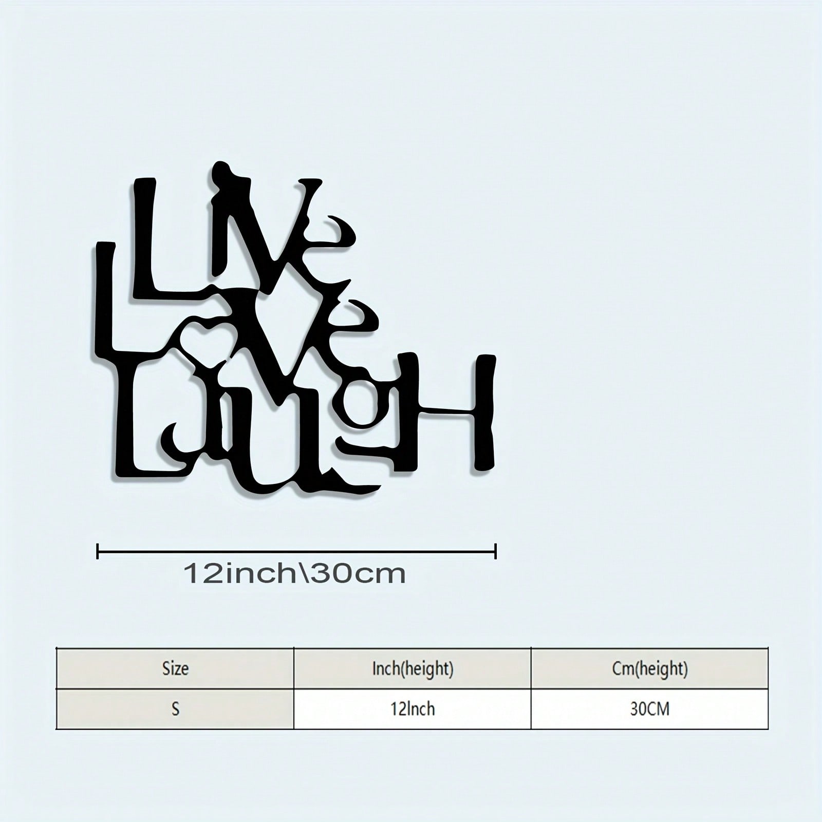 Metal Wall Art Live Laugh Love Black Iron Sculpture Vintage Home Decor Romantic Gift разноцветный
