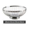 Stainless Steel Fruit Basket Countertop Fruit Bowl Kitchen Party Gadget Modern Simple Style Food Grade 18/8 Metal Color