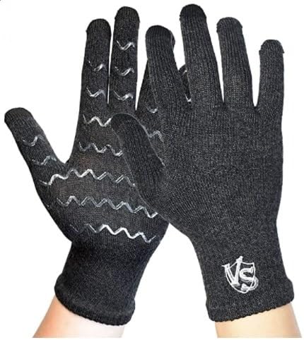 

VITAL SALVEO Functional Compression Gloves with Non-Slip Fingertips, Conductive Fingertips, Smartphone Compatible, Suitable for Office, Outdoor, Sport