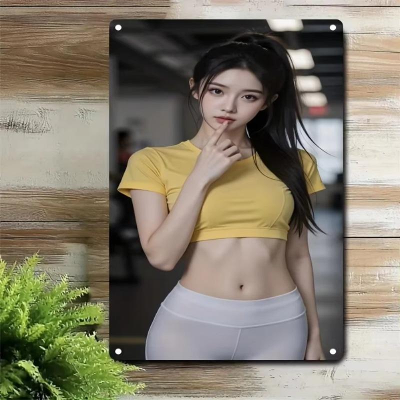 Fitnessstudio Metallschild Wandkunst Heimdekoration