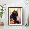 5D DIY Diamond Painting Black Cat Cross Stitch Kit Mosaic Diamond Embroidery Rose Full Round Square Drill Home Decoration