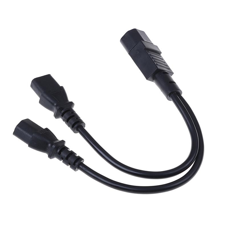 

UPS server C14 to C13 Y splitter extension cable PDU.PSU power cable cord 30cm One Size