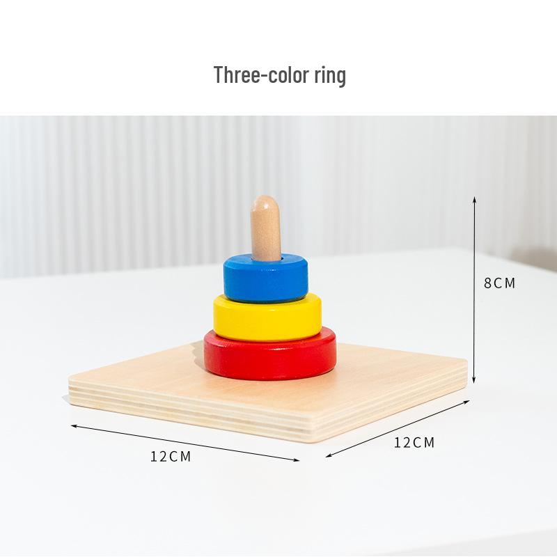 Montessori Wooden Drawer Box Early Education Textile Drum Pressure Ball and Puzzle Toys for Kindergarten