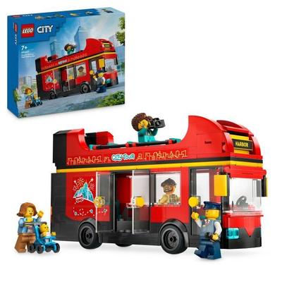 LEGO® City 60407 Red Double-Decker Bus, Toy Bus, Vehicle for Kids Ages 7 and Up
