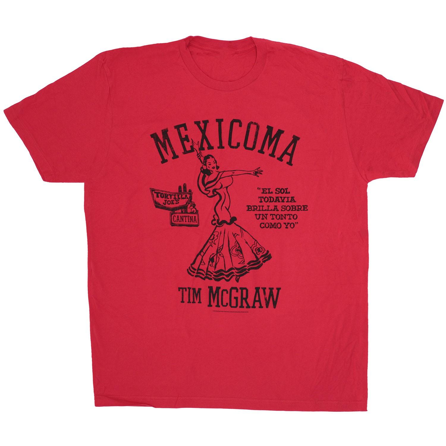 Men s Tim Mcgraw Mexicoma Red T-shirt Medium Red S