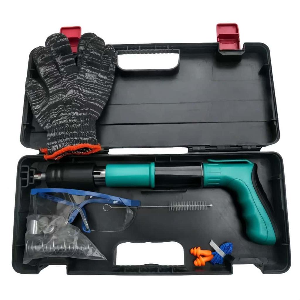 Heavy-Duty 5-Speed Adjustable Nail Gun - Quiet, Fast-Firing, Easy Assembly for Concrete/Steel/Gypsum Walls, DIY & Renovation (Nails Not Included)