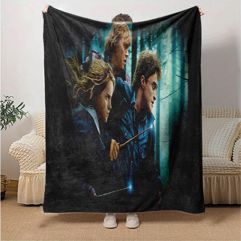 Harry Potter and the Deathly Hallows Part 2 Poster PrintPrint Blanket, Soft Blanket For Sofa Office Bed And Travelling Daughter Birthday Gif