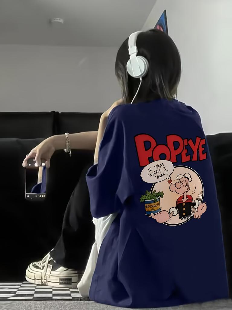 Summer Mens Loosefitting Shortsleeved Tshirt Exquisite Cartoon Patterns Stylish Trendy Sports Simple Fashion Design Madam