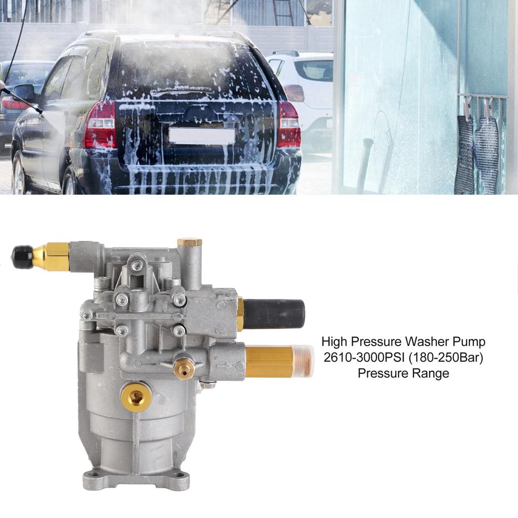 Pressure Washer Pump High Pressure Washer Pump 3/4in Horizontal Shaft Power Washing Machine Pump 2610‑3000PSI 2.2‑2.4GPM