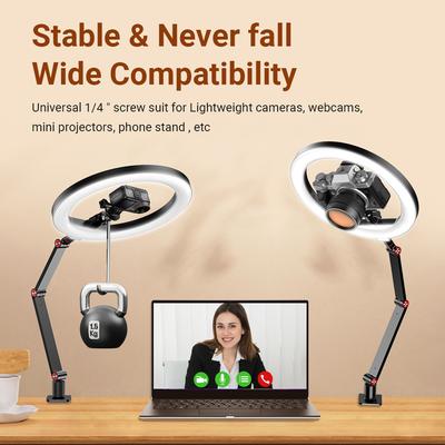 APEXEL Masaüstü 10 Inç LED Halka Işık USB Video Işığı Fotoğraf Dolgu Işığı 2700K-5500K 10 Seviye