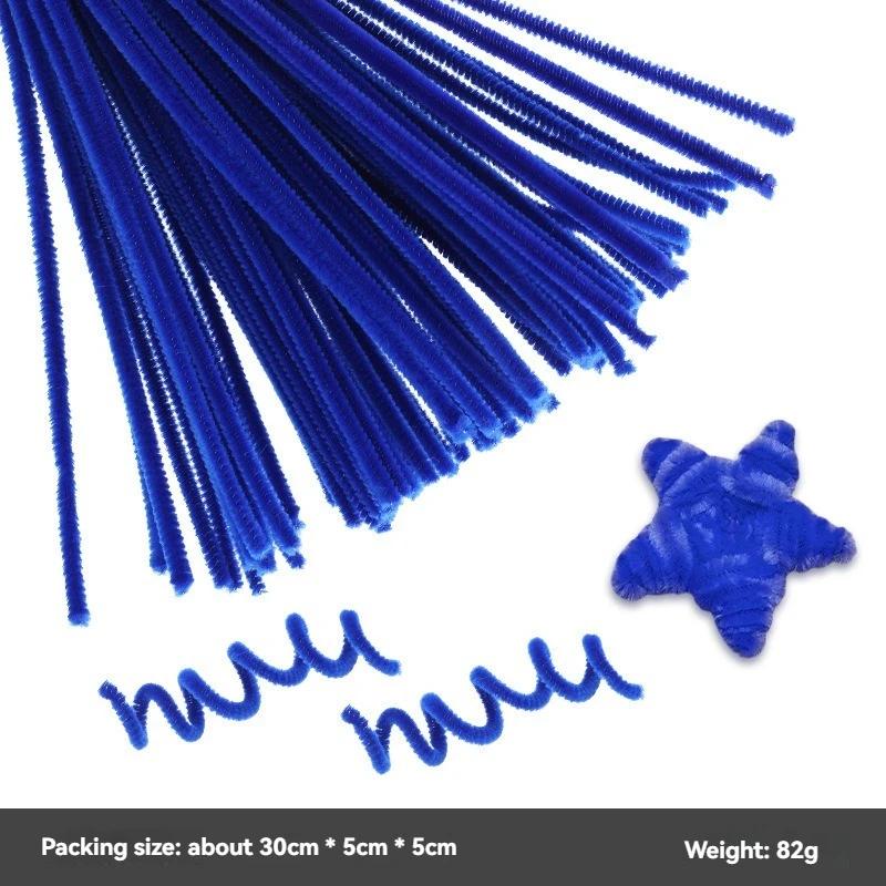 Plush Stick 100pcs Twisting Bar Chenille Stems Wire Pipe Kids Toys DIY Strips Creative Hobby Material Stem Iron Felt Wires