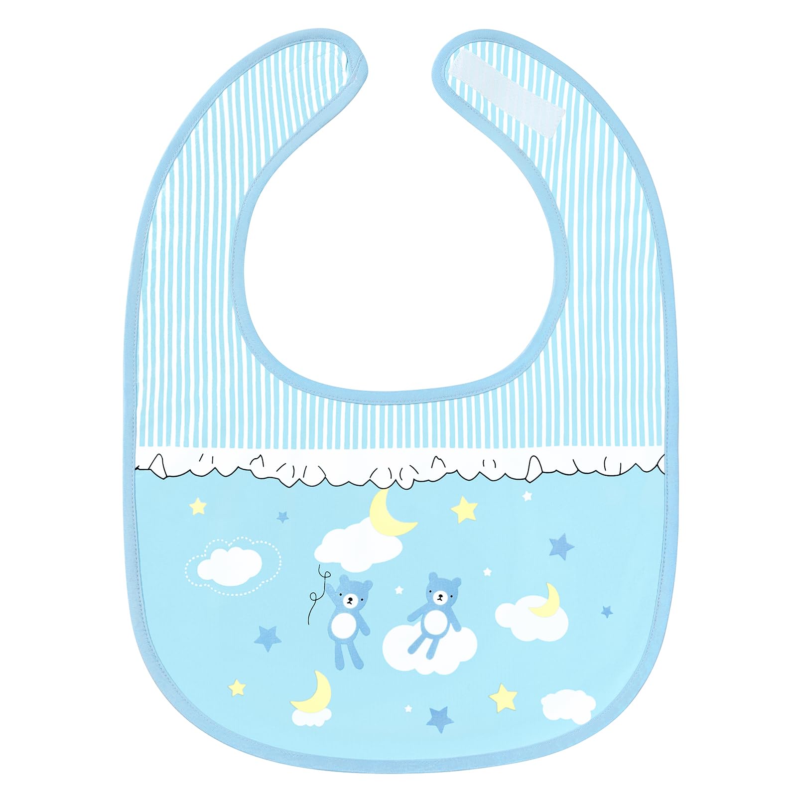 

[LittleForBig] Adult Apron Bib, Cute Bib [Cotton + Waterproof Sheet] Bear Print, Adjustable Bib for Adults