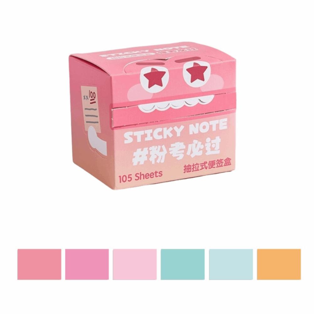 Perlmuttfarbene Ausziehbare Haftnotizen Kawaii Quadratisches Schreibblock Tragbare Cartoon-Notizblöcke Tagebuch