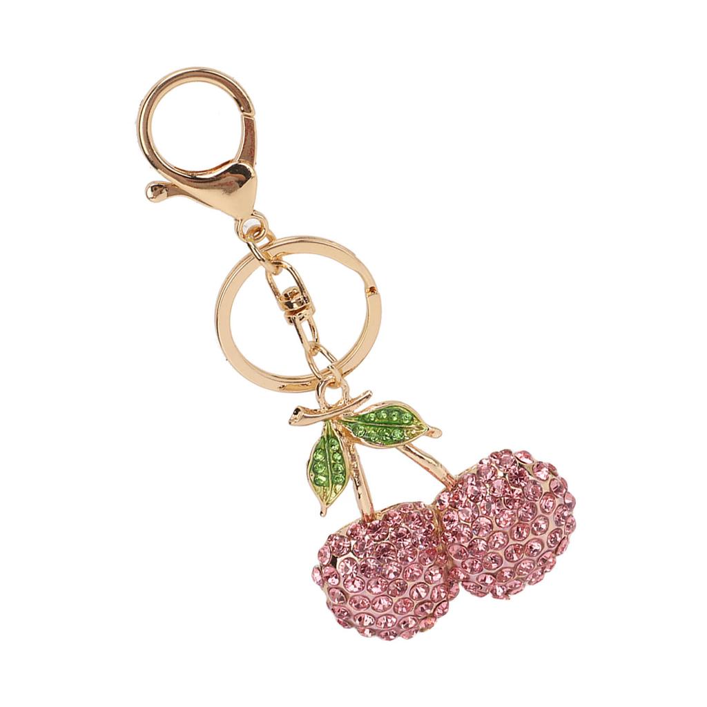 Cherry Keychain Cherry Shape Cute Fashion Car Keychain with Key Rings Hook Cute Keychain for