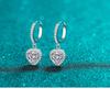 Bague Ringen 1 Carat Heart Moissanite Drop Earrings For Women Wedding S925 Sterling Silver Platinum Plated Fine Jewelry Gifts