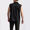 New Summer Men's Sleeveless Shirt Solid Color Pocket Single Breasted Nightclub Shirts Male Streetwear