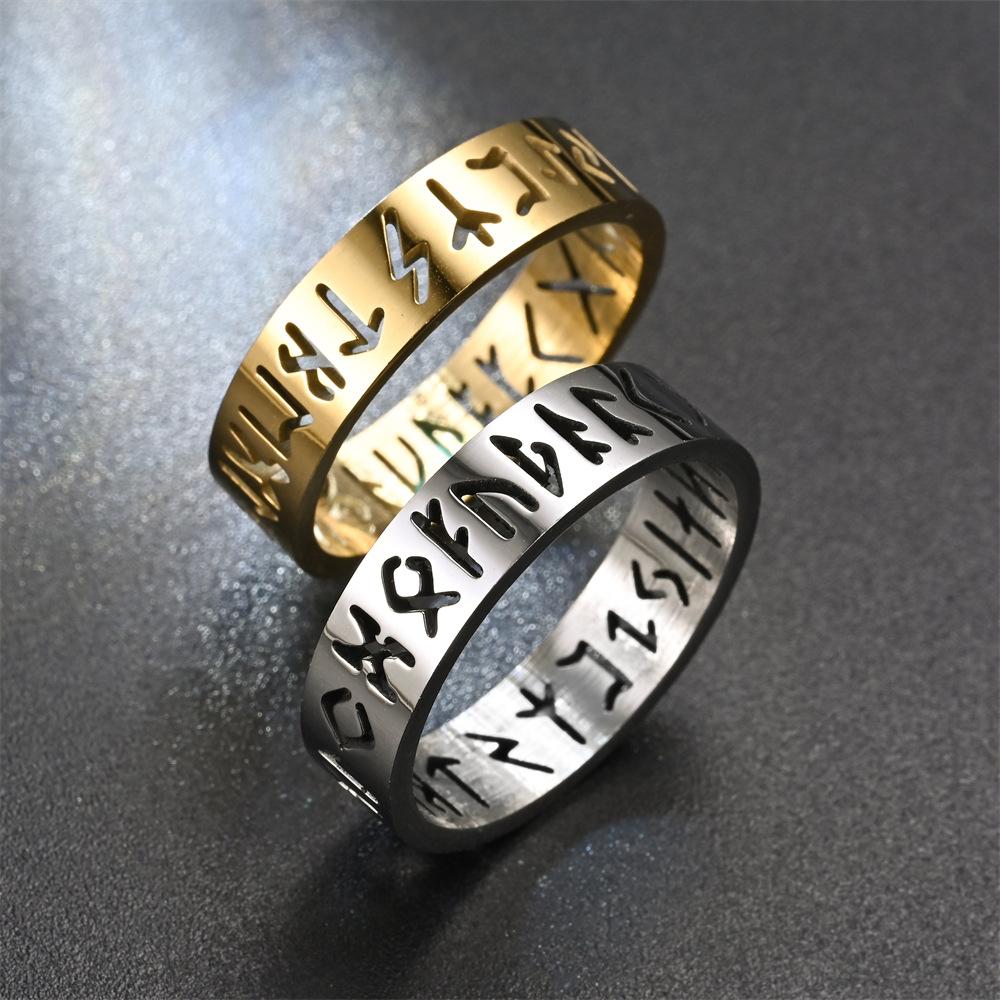 6MM Edelstahl Hohlring für Männer Frauen Mode Hohlrunen Design Finger Anillo Antiestres Angstringe