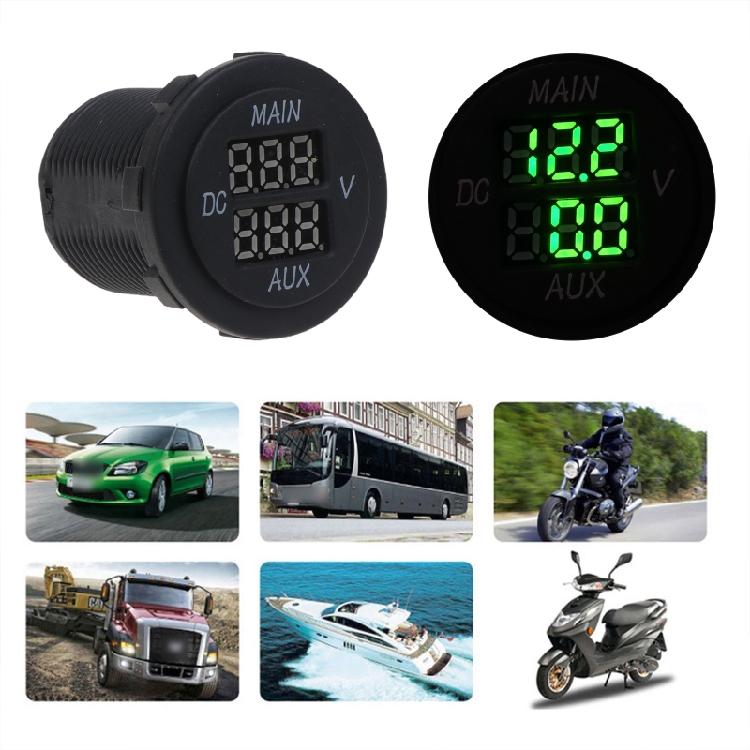 10-60V LED Digital Dual Voltmeter for Car Motocycle Voltage Meter Volt Detector