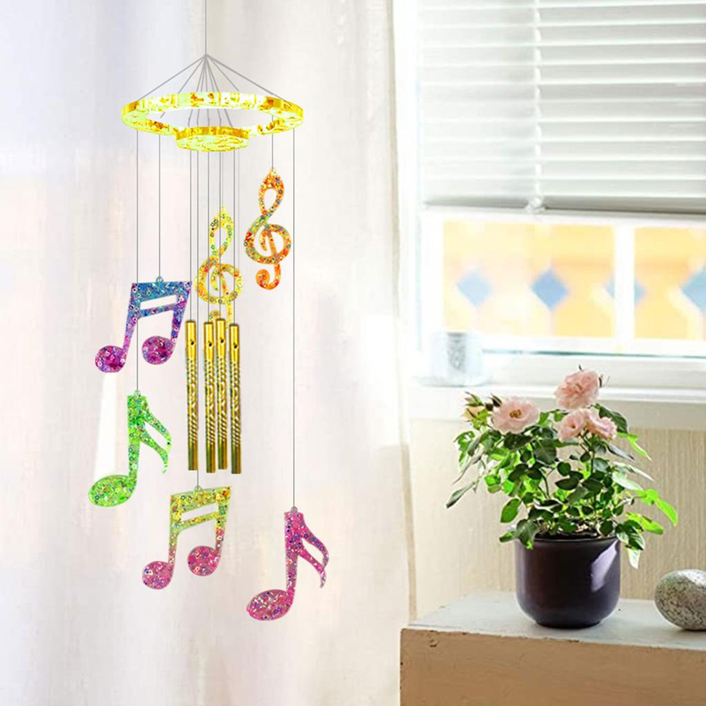 Resin Wind Chime Mold Music Note Silicone Mold for DIY Wind Chime Pendant Home Wall Ornametn Garden Hanging Decoration