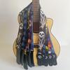 Skull Design Ethnic Electric Guitar Straps - Widened for Bass and Classical