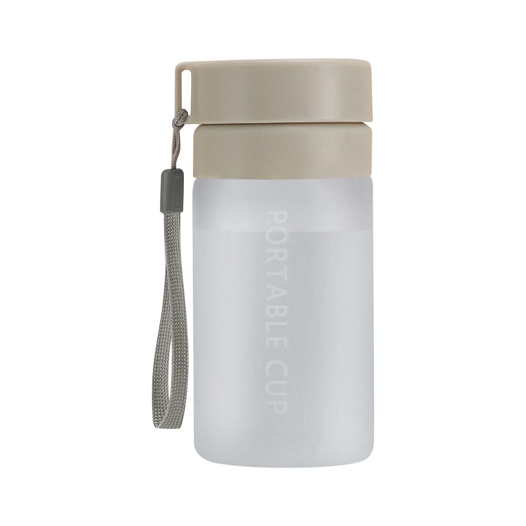 Portable Cup 400ml Frosted Finish Leak Proof Sports Water Bottle with Carry Strap Lightweight Durable Design for Outdoor Use