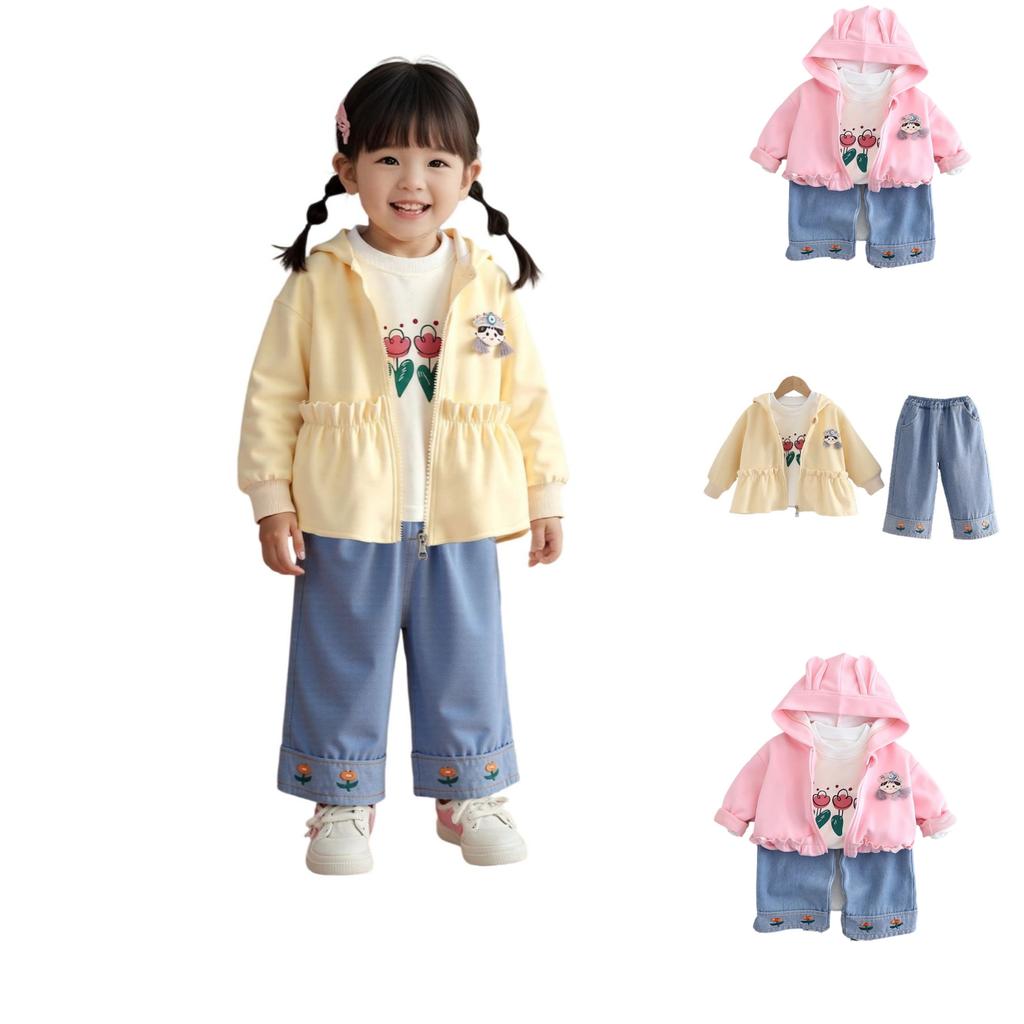 Kids Casual Long-Sleeve Set, Comfortable Daily Wear Outfits