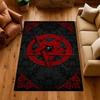 Dark Baphomet Pentagram Art Indoor Rug Soundproof Shockabsorbing Carpet For Office Study Home Decor Memorial Gift