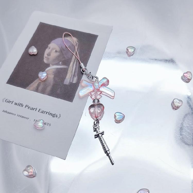 Sweet Cool Bowknot Heart Cross Hanging Pendant Phone Strap Cute Bag Decoration