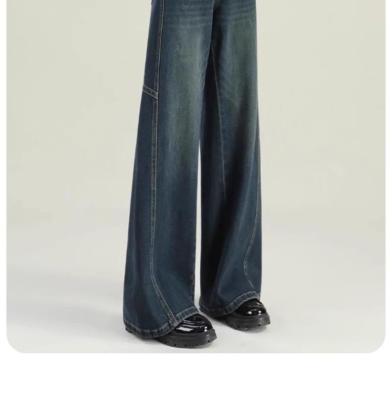High-Waisted Wide-Leg Petite Slimming Jeans for Pear-Shaped Figures - Spring & Autumn 2025 Collection