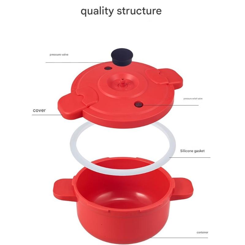 Heatproof Handle Microwave Rice Cooker Multi Purpose Steamer For Healthy Meals Leak Proof Dishwasher Safe Kitchenware