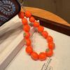 Exquisite Bag Charm Strawberry Mobile Phone Chain Trendy Fruit Beads Keychain  Daily