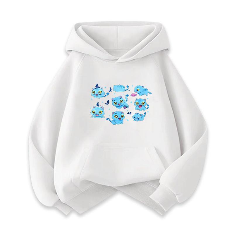 

Kids Girls Kpop Rumi Zoey Mira Print Long Sleeves Hoodies 110cm белый