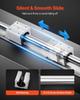 Linear Rail Kit, SBR25, 2Pcs 1200 mm (47.24 inch) Linear Motion Guide Rails and 4Pcs Bearing Slide Blocks, Fully Supported Shaft, for Cutting,