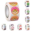 1 Roll Stickers Waterproof Without Residue Exquisite Great Stickiness DIY Eye-catching Cute Cartoon Animals Stickers for Students