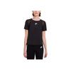 Nike Air Quick-Dry Slit Reflective Breathable Mesh Short Sleeve T-Shirt Women Tops Black CZ9375-010