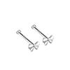 S999 Pure Silver Minimalist Women's Earrings – Small Bean Ear Bone Studs, Anti-Blocking Design for Commuting