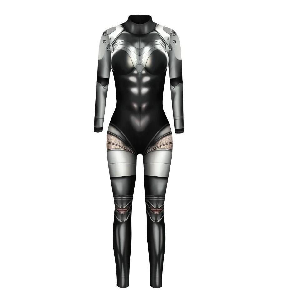 3D Digital Printing Stage Performance Costumes Adults Halloween Events Carnival Theme Party Cosplay Outfit Pretend Game Jumpsuit