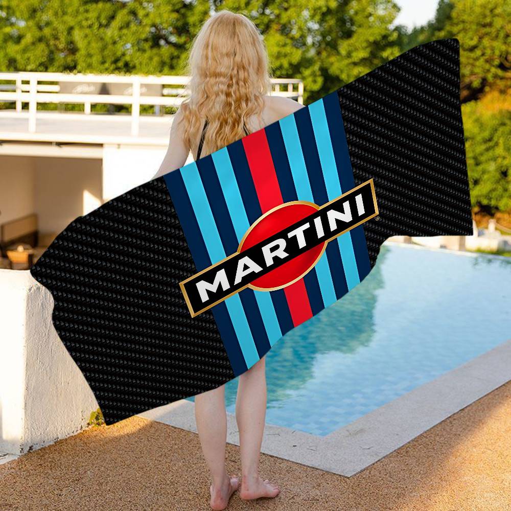 M-Martini Racing Logo Anime Beach Swimming Towel Soft Absorbent Washcloth Children's Gifts For Kids Travel Camping Gym