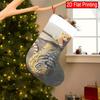 Christmas Decoration Fireplace Hanging Stocking 1pc Kitten & Tiger Reflection-pattern Christmas Gift Socks, Ch