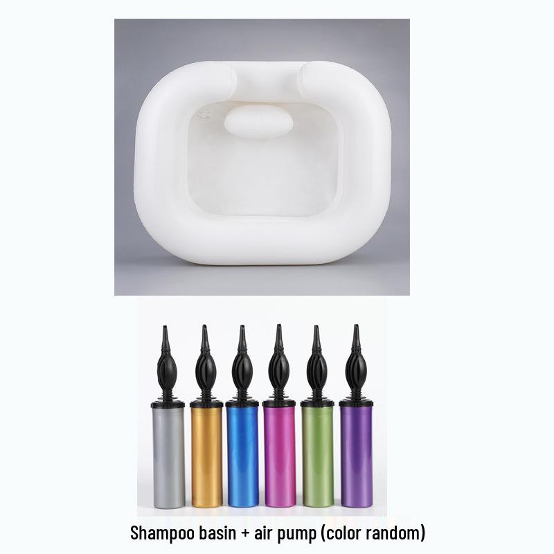 Inflatable PVC Wash Basin for Bedridden Patients - Portable Foldable Shampoo Sink 61*51*23 cm