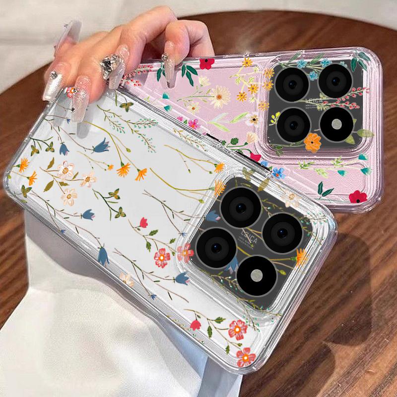 Small Flowers Pattern Case For Xiaomi Redmi Note 15 Pro 4G Funda Redmi Note 14 13 Pro 5G Clear TPU Silicone Soft Cover
