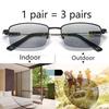 Titanium Alloy Progressive Photochromic Reading Glasses Women Men Multifocal Anti Blue Light Myopia Glasses Flexible Temple
