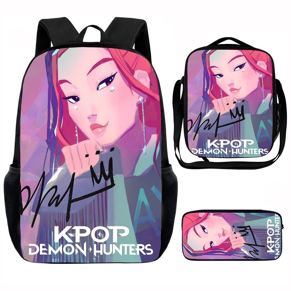 K-Pop Hunter Magic Girls New Children's Backpack DIY Customizable Unisex Student Bag Kindergarten Double Shoulder Cute Cartoon