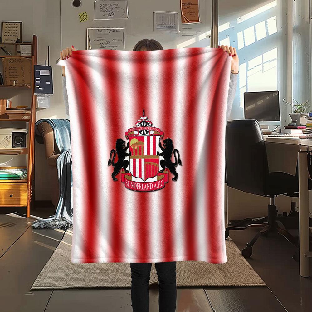 1PC Sunderland A .F Patterned Flannel Blanket Suitable For All Seasons for Home Decor Warmth and Comfort Gifts Holiday Present