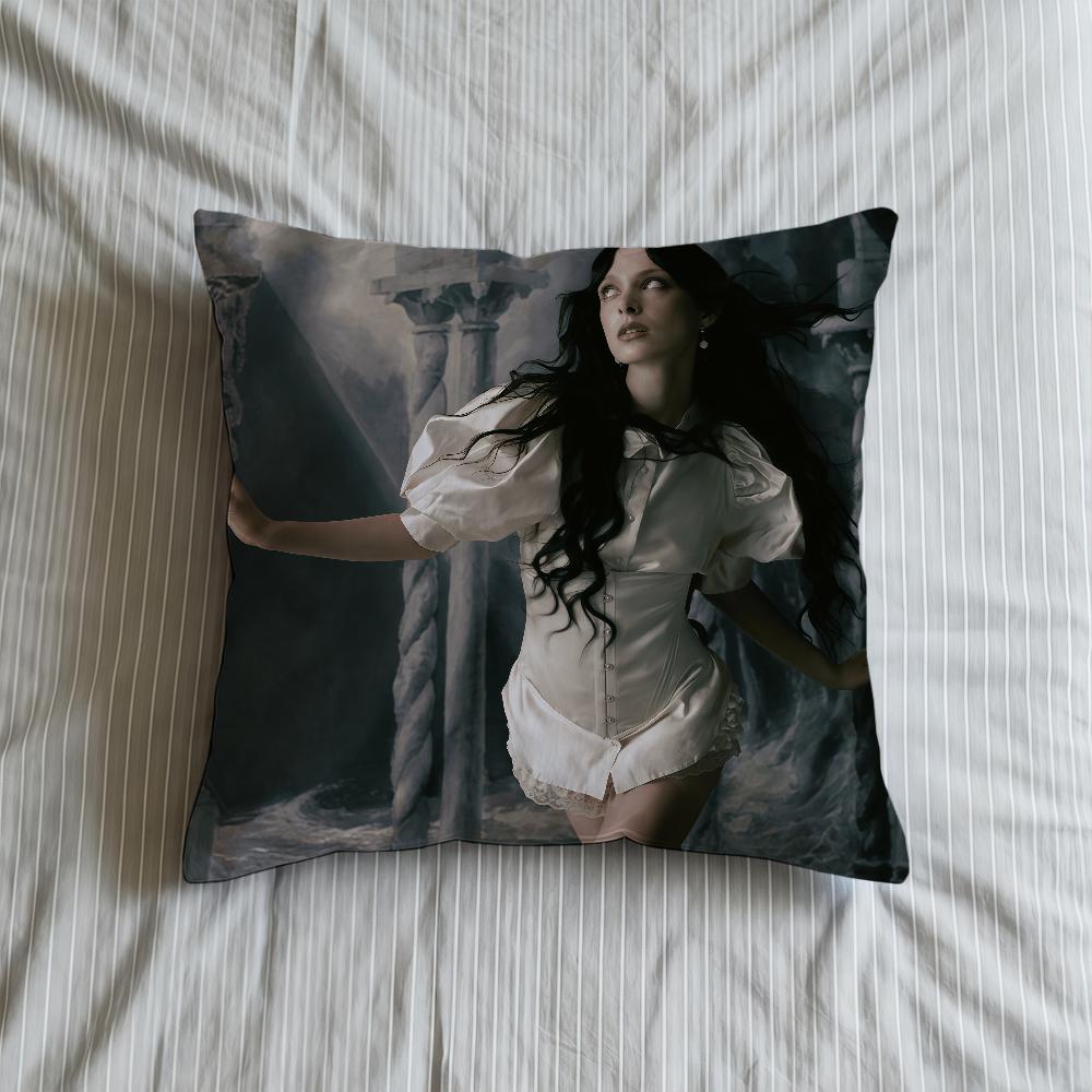 Cushion Cover FILM Soft Case Sofa Living Faouzia NOIR Room Home Comfortable Office Decor Protective Pillow