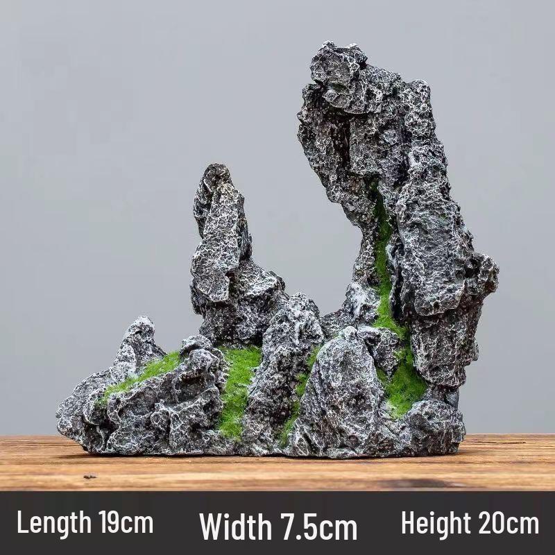 Kleine dekorative Aquarium-Felsen und Garnelen-Versteckhöhle für Schreibtisch Wohnzimmer