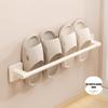 Punch-Free Wall-Mounted Bathroom Slipper Rack
