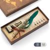 Retro Dip Pen British Student Dip Metal Fountain Pen Birthday Gift Set Machinery Feather Pen