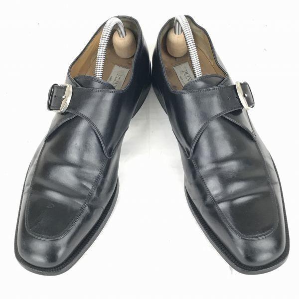 Vintage Italy Made/Plinius/Mckay Construction Leather Monk Strap Shoes/43/27.5/Black/Business(USED)